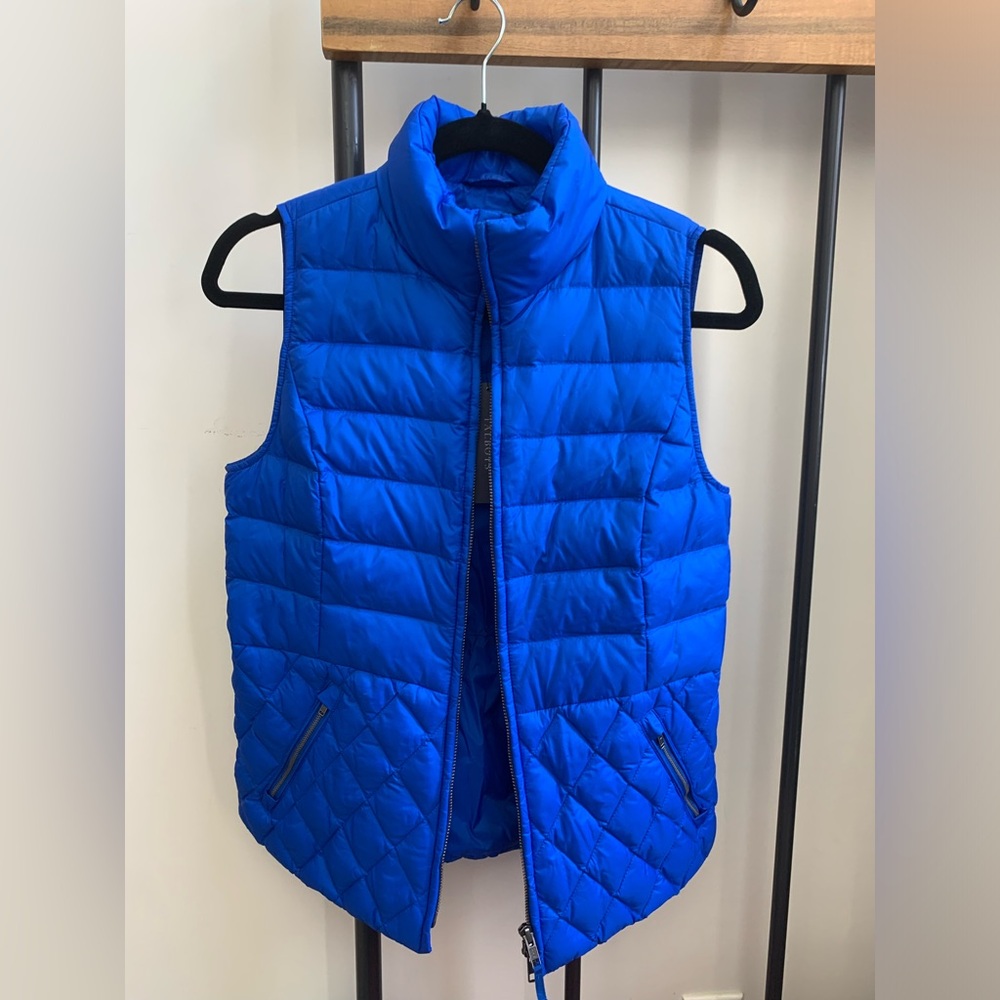 Talbots Quilted Vest - Cobalt Blue
